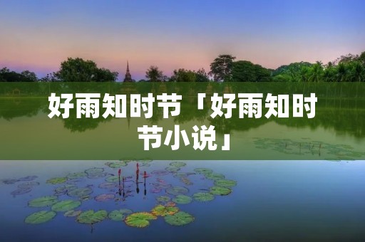 好雨知时节「好雨知时节小说」 好雨知时节「好雨知时节小说」