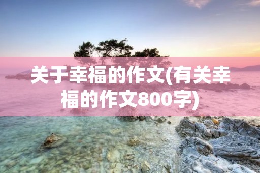 关于幸福的作文(有关幸福的作文800字)