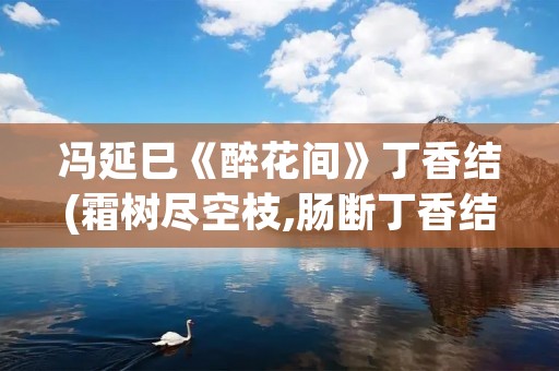 冯延巳《醉花间》丁香结(霜树尽空枝,肠断丁香结。--冯延巳《醉花间》的诗意)