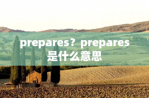 prepares?prepares是什么意思