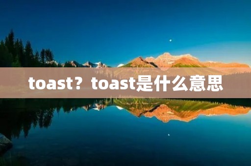 toast？toast是什么意思