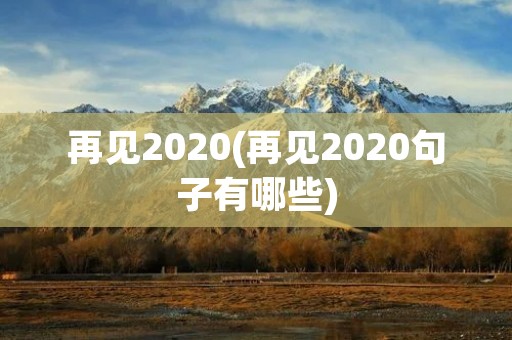 再见2020(再见2020句子有哪些)