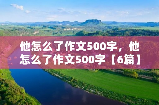 他怎么了作文500字,他怎么了作文500字【6篇】