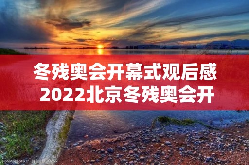 冬残奥会开幕式观后感 2022北京冬残奥会开幕式观后感心得体会【6篇】