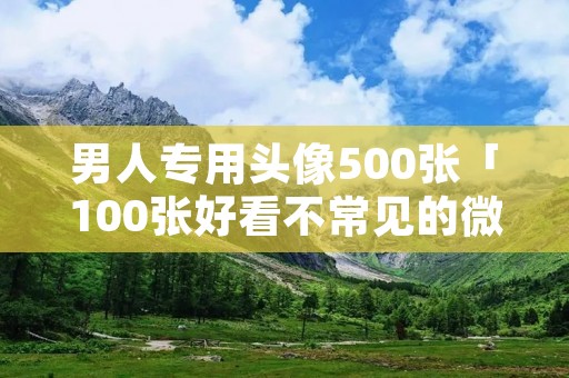 男人专用头像500张「100张好看不常见的微信头像」