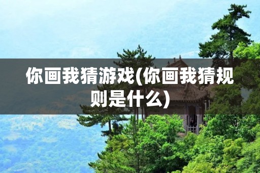你画我猜游戏(你画我猜规则是什么)