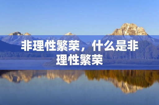 非理性繁荣，什么是非理性繁荣