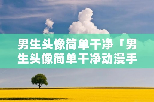男生头像简单干净「男生头像简单干净动漫手绘」