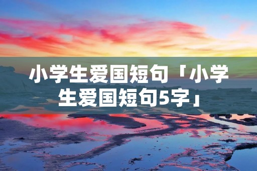 小学生爱国短句「小学生爱国短句5字」