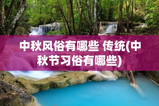 中秋风俗有哪些 传统(中秋节习俗有哪些)