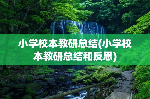 小学校本教研总结(小学校本教研总结和反思)