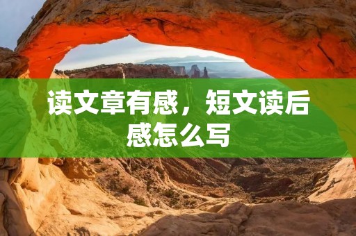 读文章有感，短文读后感怎么写