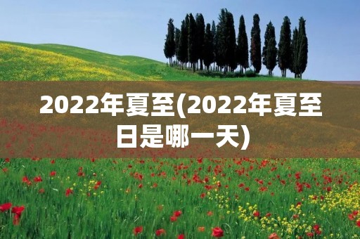 2022年夏至(2022年夏至日是哪一天)