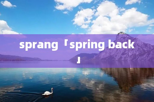sprang「spring back」