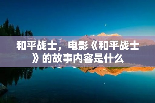 和平战士，电影《和平战士》的故事内容是什么