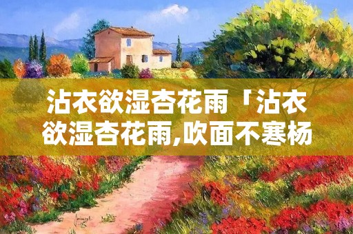 沾衣欲湿杏花雨「沾衣欲湿杏花雨,吹面不寒杨柳风的意思」