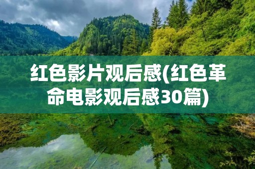 红色影片观后感(红色革命电影观后感30篇)