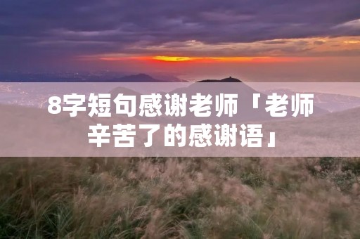 8字短句感谢老师「老师辛苦了的感谢语」