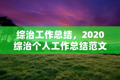 综治工作总结,2020综治个人工作总结范文 综治工作总结,2020综治个人工作总结范文