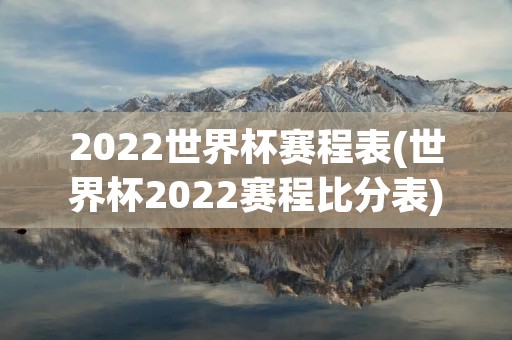 2022世界杯赛程表(世界杯2022赛程比分表)