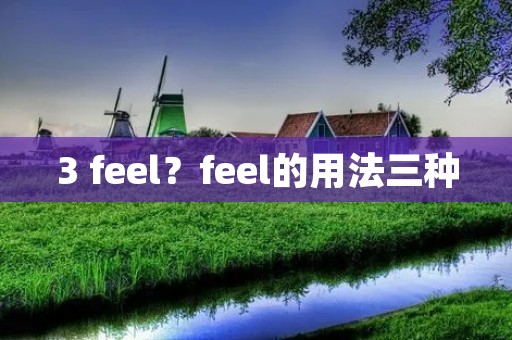 3 feel?feel的用法三种