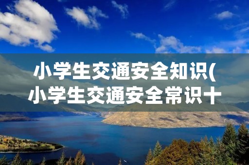 小学生交通安全知识(小学生交通安全常识十条有哪些)