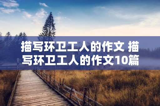 描写环卫工人的作文 描写环卫工人的作文10篇