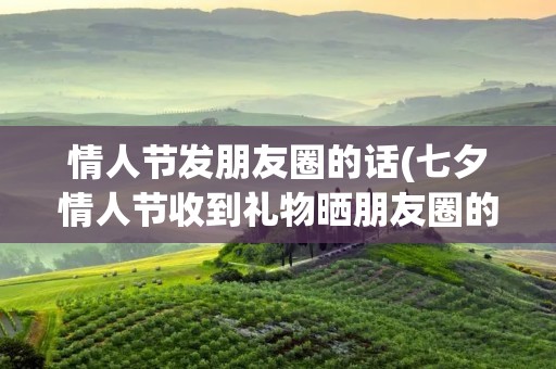 情人节发朋友圈的话(七夕情人节收到礼物晒朋友圈的文案句子精选60句)