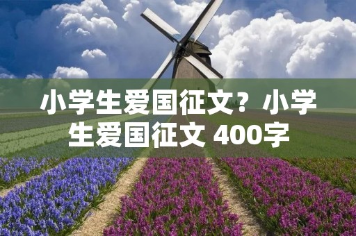 小学生爱国征文？小学生爱国征文 400字