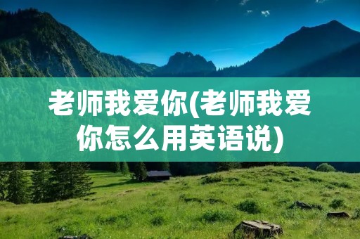 老师我爱你(老师我爱你怎么用英语说)