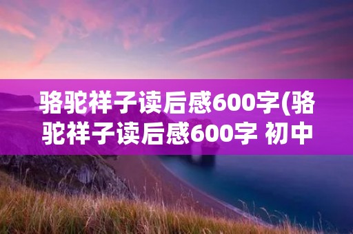骆驼祥子读后感600字(骆驼祥子读后感600字 初中水平) 骆驼祥子读后感600字(骆驼祥子读后感600字 初中水平)