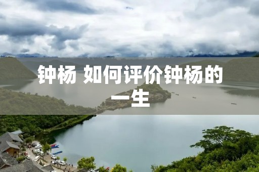 钟杨 如何评价钟杨的一生