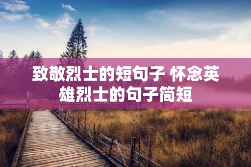致敬烈士的短句子 怀念英雄烈士的句子简短