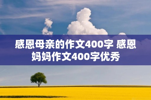 感恩母亲的作文400字 感恩妈妈作文400字优秀