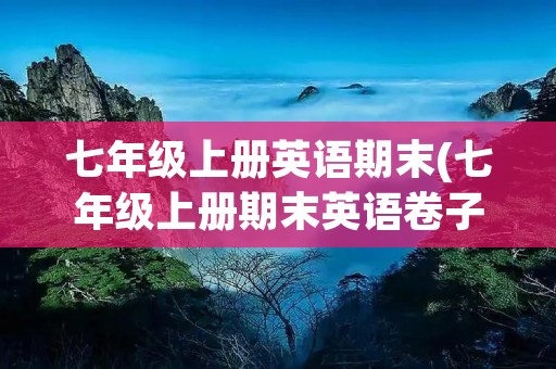 七年级上册英语期末(七年级上册期末英语卷子)