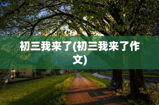 初三我来了(初三我来了作文)