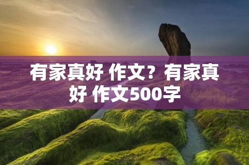 有家真好 作文?有家真好 作文500字