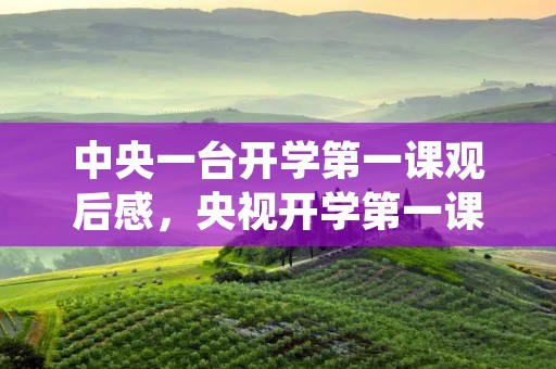 中央一台开学第一课观后感，央视开学第一课的优秀观后感
