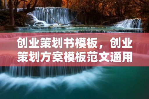创业策划书模板，创业策划方案模板范文通用