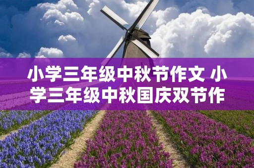 小学三年级中秋节作文 小学三年级中秋国庆双节作文300字