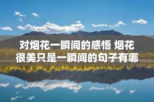对烟花一瞬间的感悟 烟花很美只是一瞬间的句子有哪些