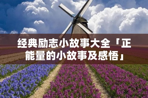 经典励志小故事大全「正能量的小故事及感悟」