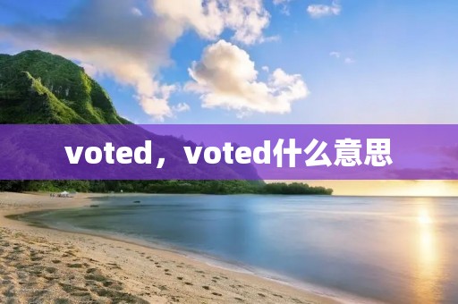 voted,voted什么意思