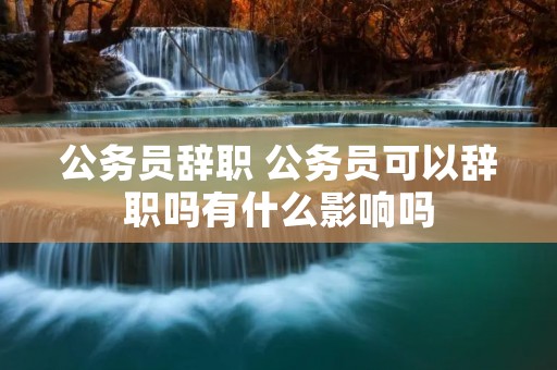 公务员辞职 公务员可以辞职吗有什么影响吗