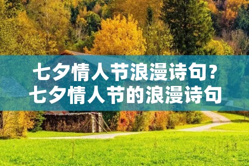七夕情人节浪漫诗句？七夕情人节的浪漫诗句
