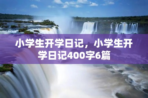 小学生开学日记，小学生开学日记400字6篇
