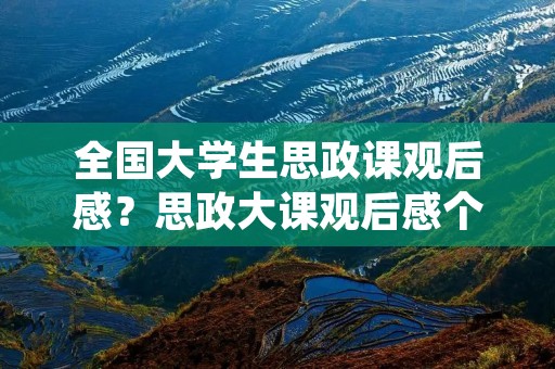 全国大学生思政课观后感？思政大课观后感个人心得【十篇】