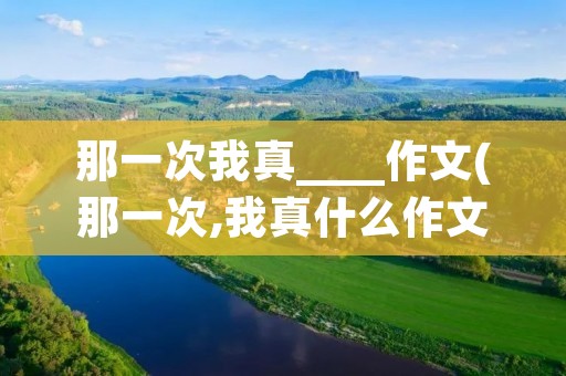 那一次我真____作文(那一次,我真什么作文400字)