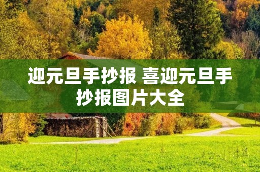 迎元旦手抄报 喜迎元旦手抄报图片大全
