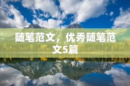 随笔范文,优秀随笔范文5篇